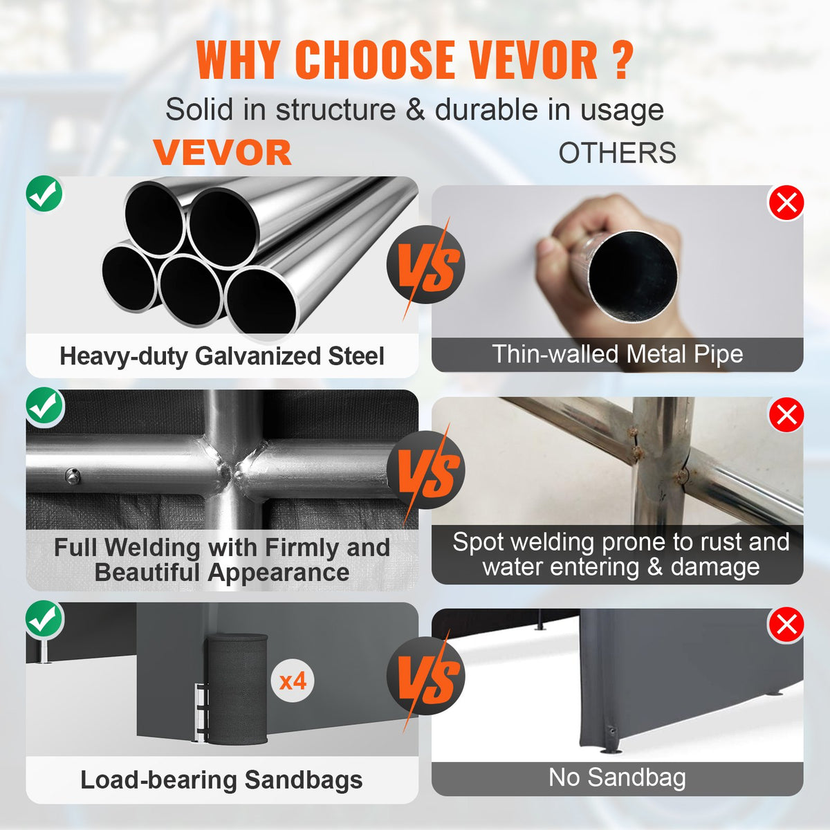 VEVOR Instant Garages - Select Your Configuration - FBSJS812X20FTJ5VCV0 - view 3