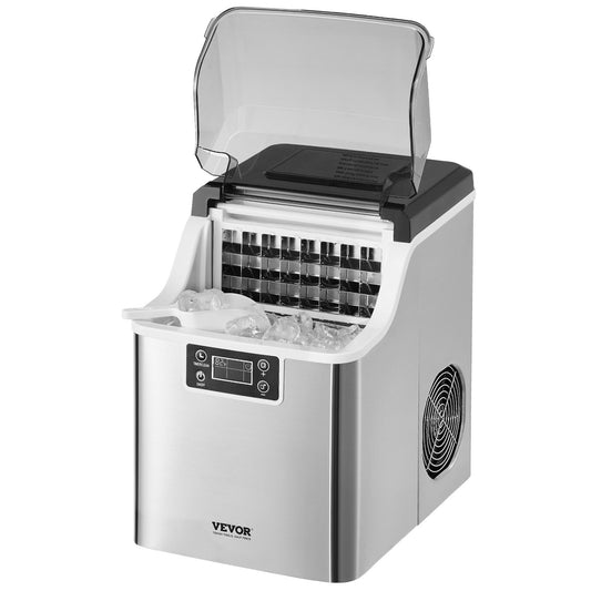 VEVOR Countertop Ice Maker, 24 Cubes Ready in 15 Mins, 45lbs in 24Hrs, Self-Cleaning Portable Ice Maker with Ice Scoop and Basket, Ice Machine with 3 Sizes Ice Cube for Home Kitchen Office Party - FBTMSZBJBXG4WO4T1V1 - view 1
