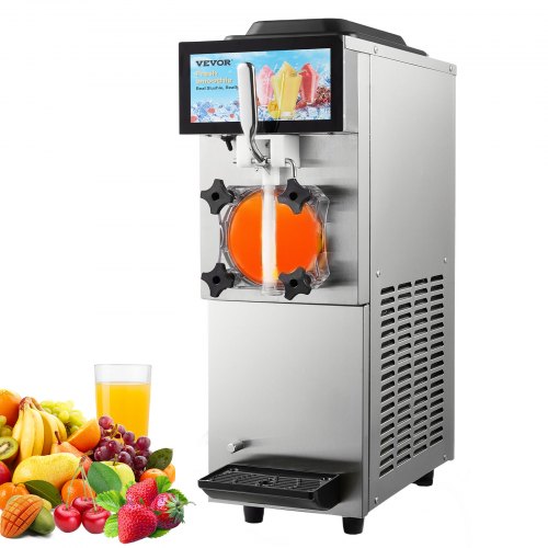VEVOR Commercial Slushy Machine, 12L / 3.17 Gal Single Tank, Cool and Freeze Modes, Stainless Steel Margarita Smoothie Frozen Drink Maker, Slushie Machine for Party Cafes Restaurants Bars Home - FBX8L4L1100W13MWWV1 - view 2