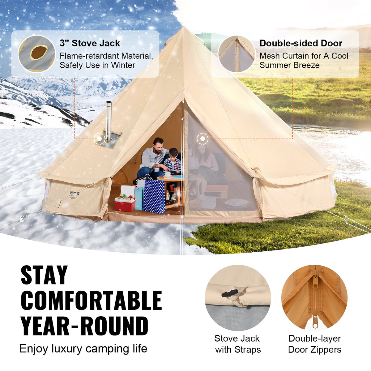 VEVOR Yurt - Select Your Configuration - FBZXZP7MMGBZ9SSOBV0 - view 3