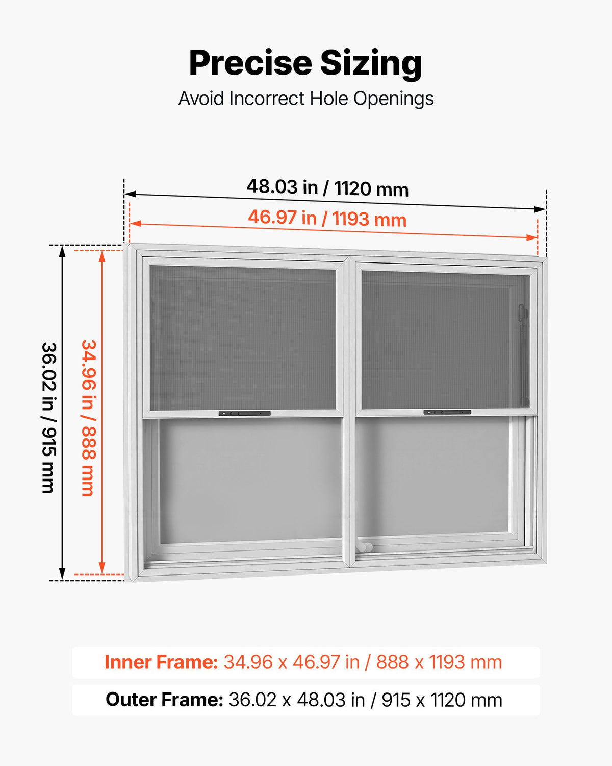 VEVOR Concession Window 48x36 in Aluminum Alloy Service Window, for Food Truck, Up to 85 Degrees Stand Serving with 2 Fixed & 2 Sliding Windows, Awning Door and Drag Hook, Rainwater Resistant - FCBWCK4836NCAPQ33001V0 - view 3