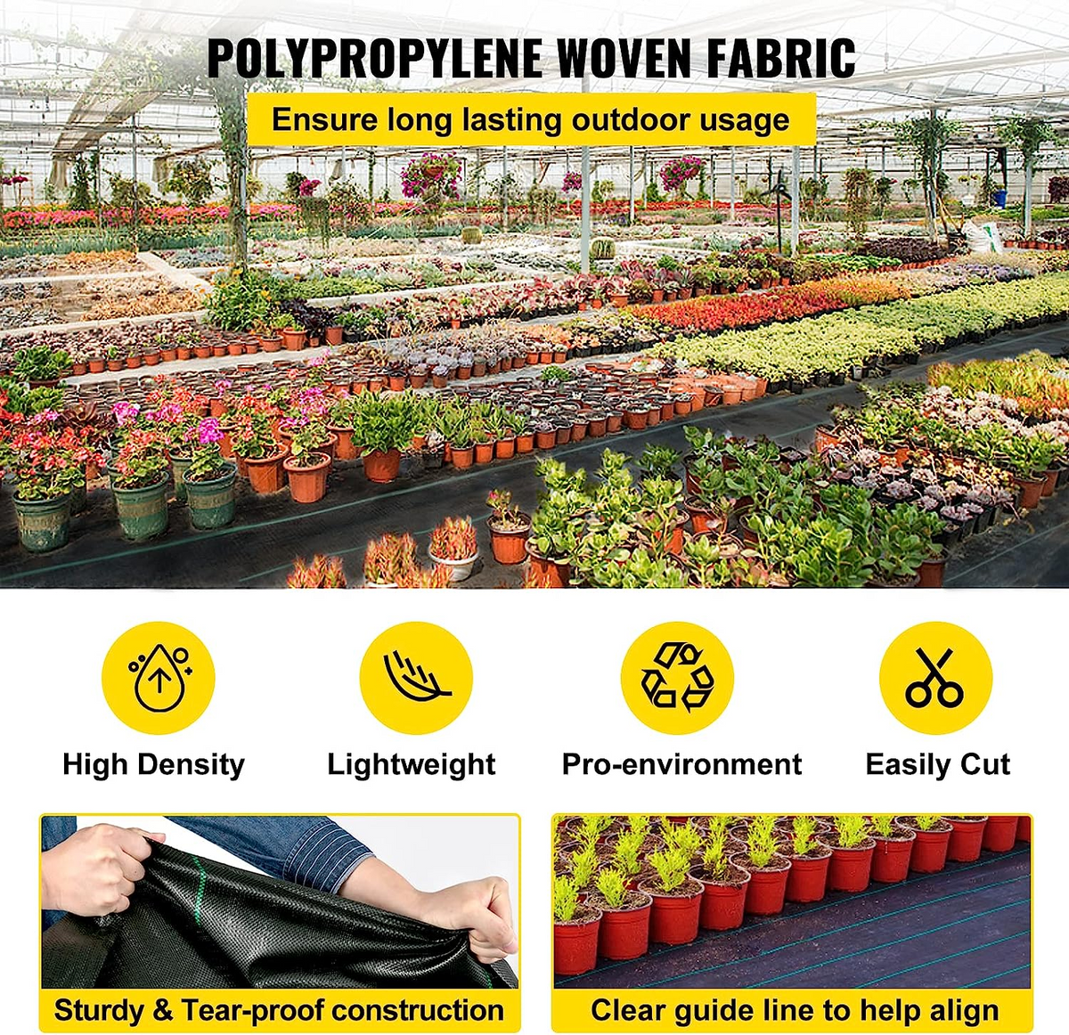 VEVOR PP Weed Barrier Fabric and Others - Select Your Configuration - FCBYCB52505OZJ81HV0 - view 3