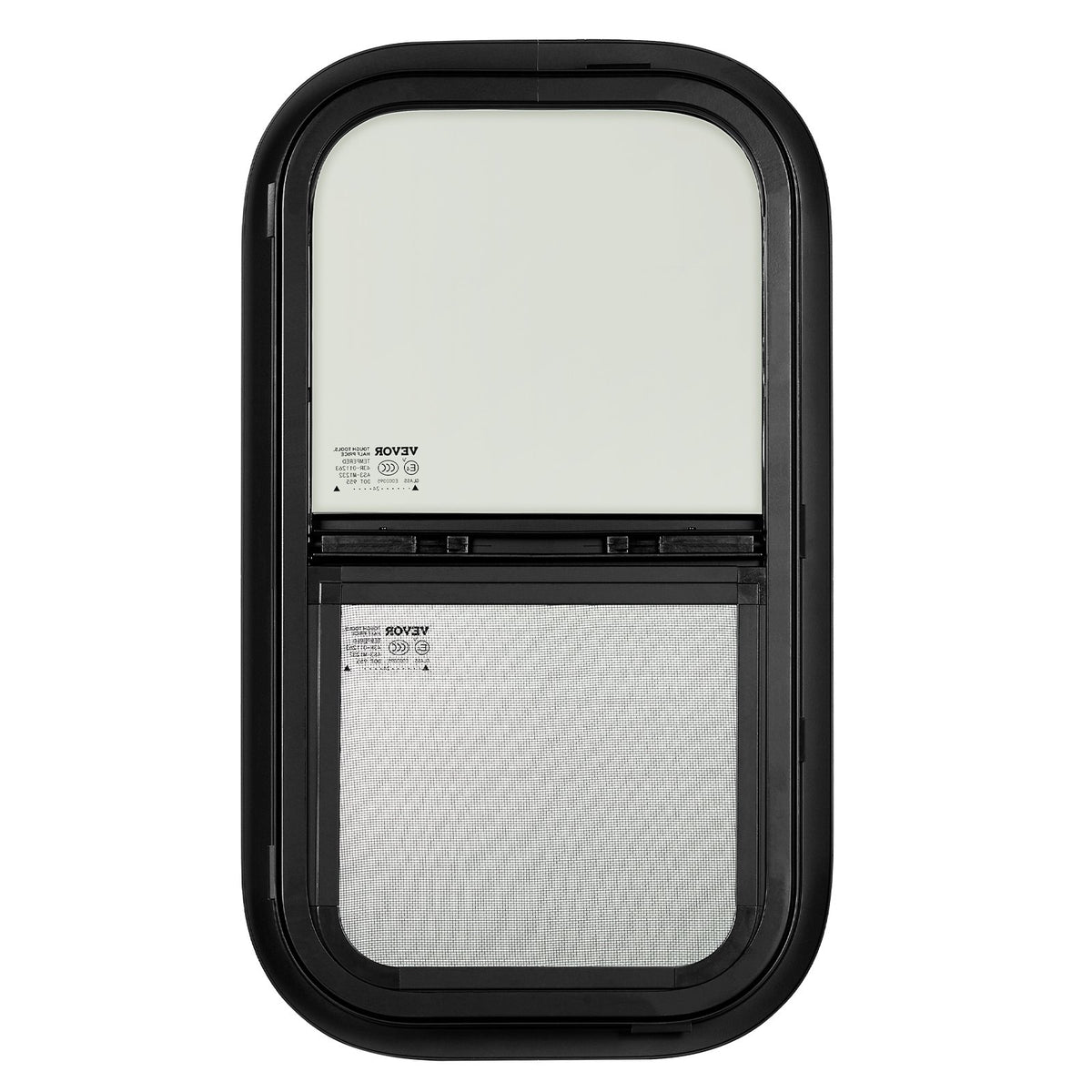 VEVOR Vertical RV Window, 12" W x 22" H Tinted Sliding RV Window with Net Screen & Trim Ring, Fit 15/16" - 1 3/4" Thickness Wall, RV Window Replacement for Teardrop Cargo Trailer Camper, DOT Approved - FCCCKSXTL300231FBV0 - view 10