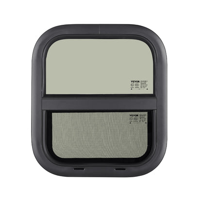 VEVOR Vertical RV Window, 14" W x 16" H Tinted Sliding RV Window with Net Screen & Trim Ring, Fit 15/16" - 1 3/4" Thickness Wall, RV Window Replacement for Teardrop Cargo Trailer Camper, DOT Approved - FCCCKSXTL350W48BUV0 - view 10