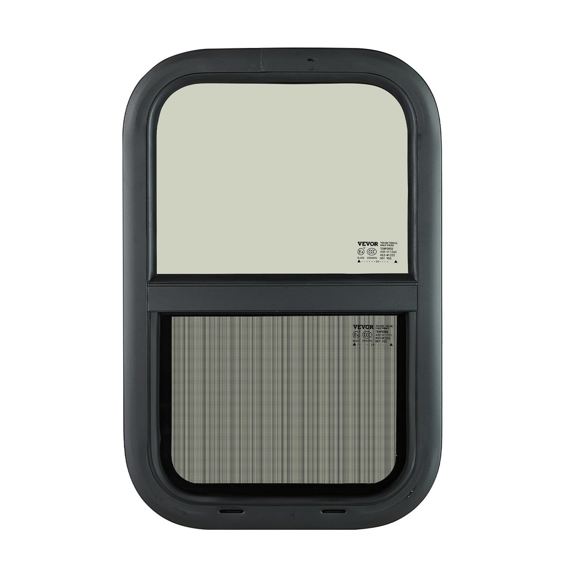 VEVOR Vertical RV Window, 14" W x 22" H Tinted Sliding RV Window with Net Screen & Trim Ring, Fit 15/16" - 1 3/4" Thickness Wall, RV Window Replacement for Teardrop Cargo Trailer Camper, DOT Approved - FCCCKSXTL350WVJO1V0 - view 10