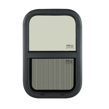VEVOR Vertical RV Window, 14" W x 22" H Tinted Sliding RV Window with Net Screen & Trim Ring, Fit 15/16" - 1 3/4" Thickness Wall, RV Window Replacement for Teardrop Cargo Trailer Camper, DOT Approved - FCCCKSXTL350WVJO1V0 - view 10