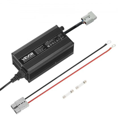 VEVOR 12V 20A Lithium Battery Charger, 14.6V, AC-DC LiFePO4 Smart Charger, with Anderson Connector, LED Indicator, 0V Activation, for Lithium LiFePO4 Deep Cycle Rechargeable Batteries of Boat, RV - FCCDQ12V20A05C7H3001V1 - view 2