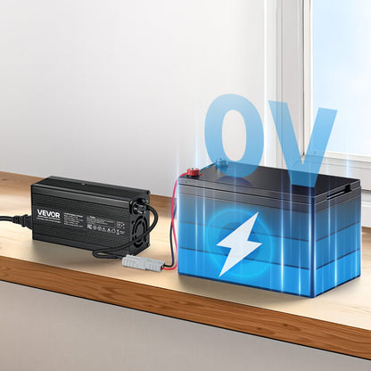 VEVOR 12V 20A Lithium Battery Charger, 14.6V, AC-DC LiFePO4 Smart Charger, with Anderson Connector, LED Indicator, 0V Activation, for Lithium LiFePO4 Deep Cycle Rechargeable Batteries of Boat, RV - FCCDQ12V20A05C7H3001V1 - view 9