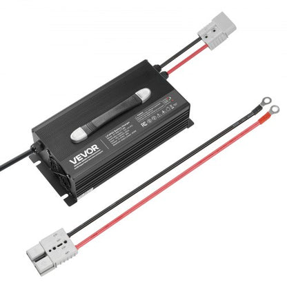 VEVOR 12V 60A Lithium Battery Charger, 14.6V, AC-DC LiFePO4 Smart Charger, with Anderson Connector, LED Indicator, 0V Activation, for Lithium LiFePO4 Deep Cycle Rechargeable Batteries of Boat, RV - FCCDQ12V60A0F8LFB001V1 - view 2