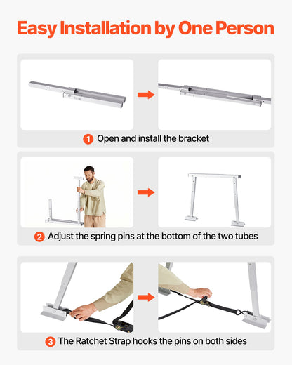 VEVOR Universal RV Stabilizer, RV Bumper Stabilizer for Trailers, Campers, Fifth Wheel, Compact Foldable Design for Easy Storage, Adjustable Height from 12 inch to 28 inch, Reduces RV Wobble, 1 Pack - FCDPPHJ1J1227CEKL001V0 - view 5