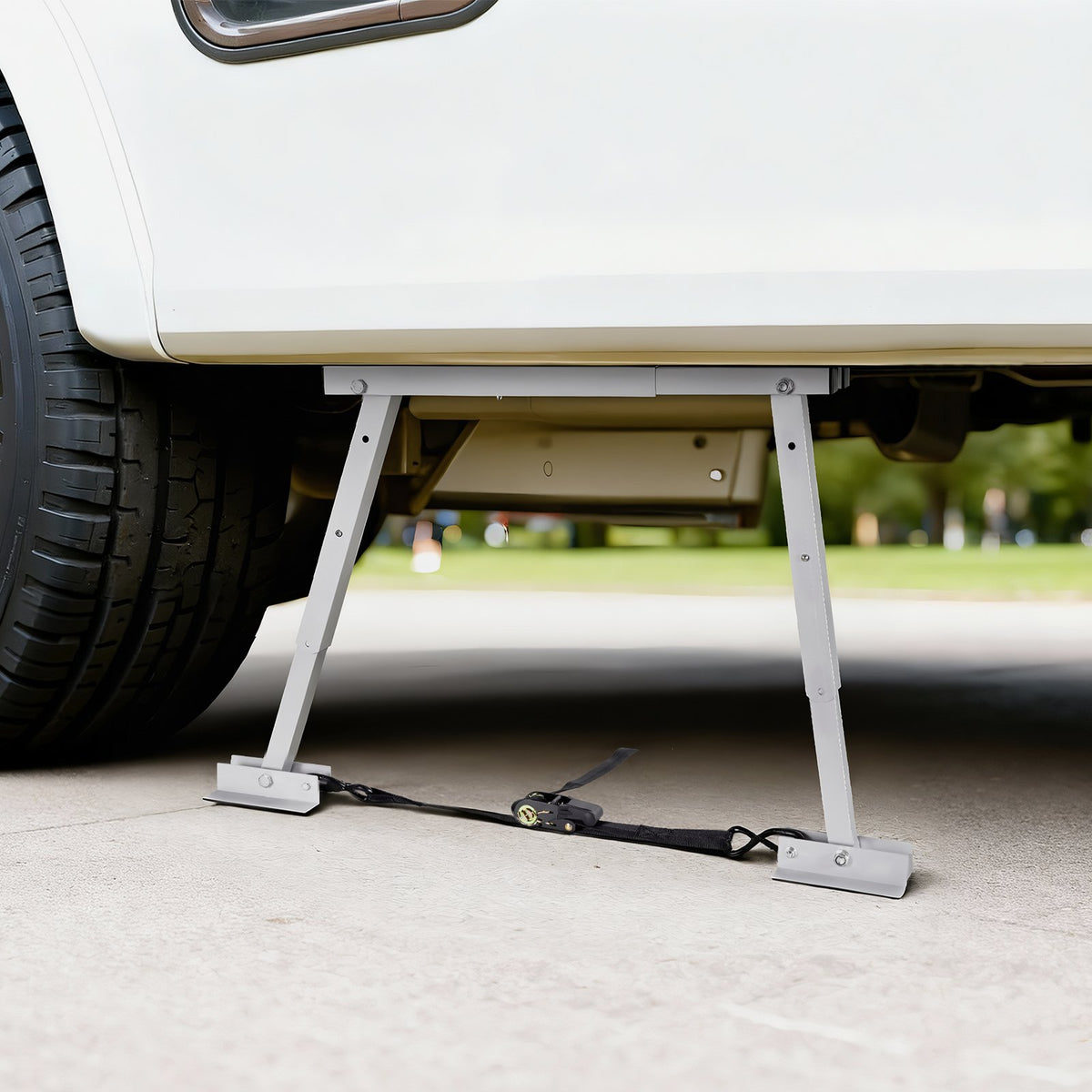 VEVOR Universal RV Stabilizer, RV Bumper Stabilizer for Trailers, Campers, Fifth Wheel, Compact Foldable Design for Easy Storage, Adjustable Height from 12 inch to 28 inch, Reduces RV Wobble, 1 Pack - FCDPPHJ1J1227CEKL001V0 - view 9