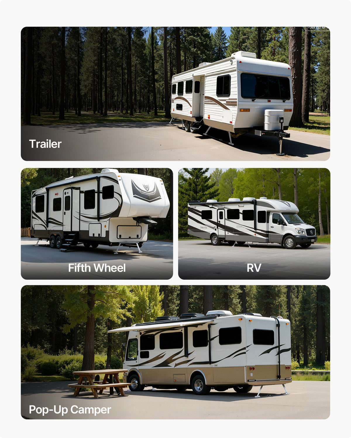 VEVOR Universal RV Stabilizer, RV Bumper Stabilizer for Trailers, Campers, Fifth Wheel, Compact Foldable Design for Easy Storage, Adjustable Height from 12 inch to 28 inch, Reduces RV Wobble, 2PCS - FCDPPHJ2G122JCDKM001V0 - view 7