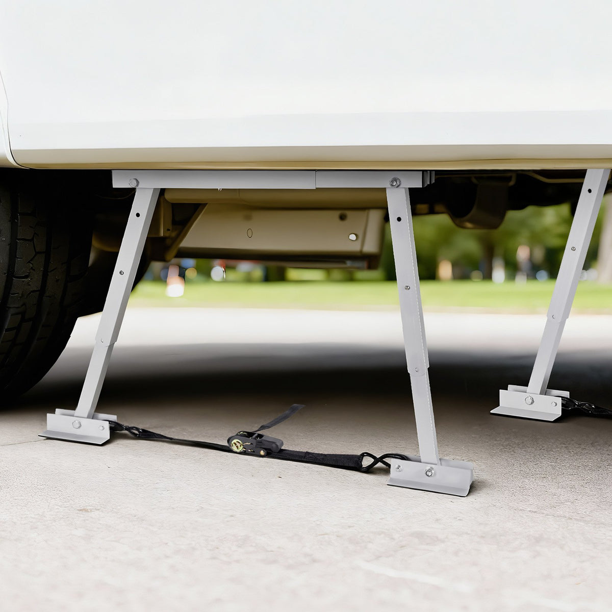 VEVOR Universal RV Stabilizer, RV Bumper Stabilizer for Trailers, Campers, Fifth Wheel, Compact Foldable Design for Easy Storage, Adjustable Height from 12 inch to 28 inch, Reduces RV Wobble, 2PCS - FCDPPHJ2G122JCDKM001V0 - view 9