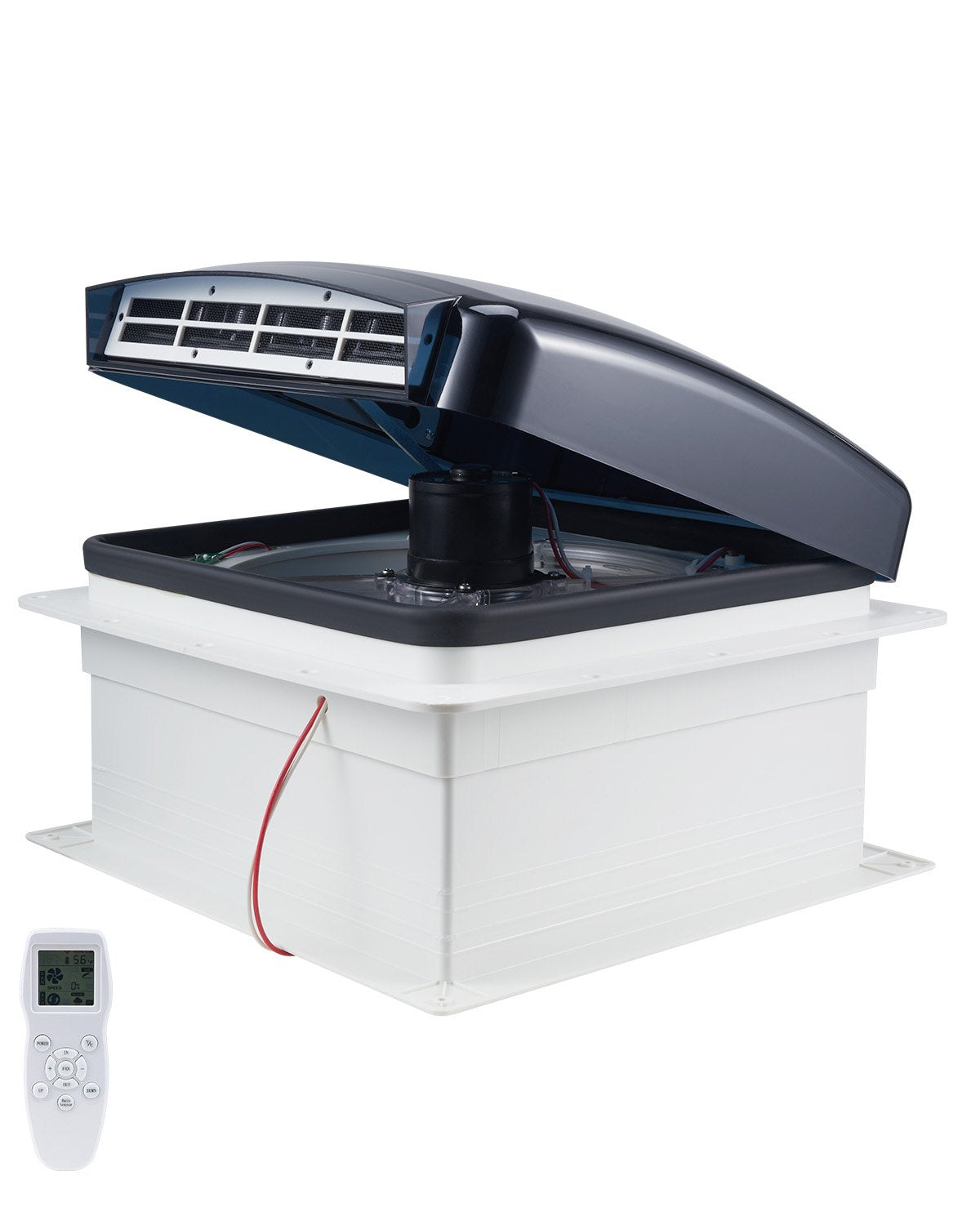 VEVOR RV Vent Fan, 14 inch RV Roof Vent Fan 12V, Powerful 10-Speed Reversible Fan with Remote Control, Built-in Rain Cover, Power Top Lid,12 inch Fan Blade,Fits 14 x14 inch Roof Openings - FCHQS14YC12IL8D00V9 - view 1