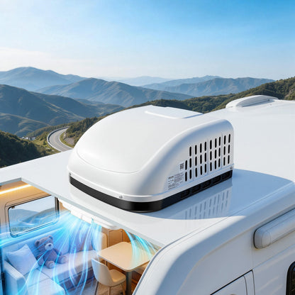 VEVOR RV Air Conditioner, 13500 BTU RV AC Unit, 120V Ducted or Non-Ducted Rooftop Air Conditioner with High-Performance Compressor Motor, Easy Install Quiet Cooling AC with Standard Vent Size, White - FCKDDZJFBXFGBWXJC001V6 - view 9