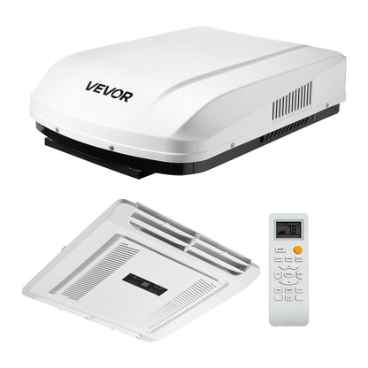 VEVOR RV Air Conditioner, 15000 BTU RV AC Unit, 120V Non-Ducted Rooftop Air Conditioner with Heat Pump and Cooling, Variable Speed Easy Install Quiet AC with ADB Button Control & Remote Control, White - FCKDTZFBXFGD33PVQ001V6 - view 1