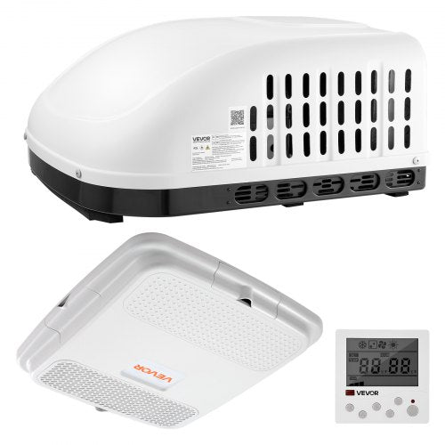 VEVOR RV Air Conditioner, 15000 BTU RV AC Unit, 120V Non-Ducted Rooftop Air Conditioner with Cooling and Heating, Four-Way Airflow, PTC Heating Module, Easy Install Quiet AC with Control Panel, White - FCKDTZFBXFGDO79CH001V6 - view 2