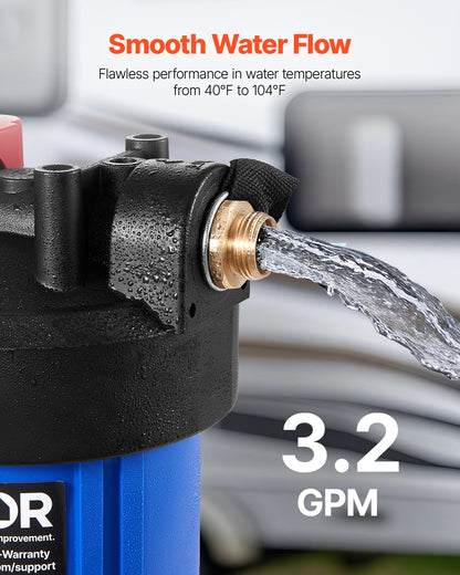 VEVOR RV Water Filtration System, Drinking Water Filter System with Replaceable Cartridge for Campers, Remove Sediments, Chlorine, Bad Tastes, Odors, and Most Contaminants, RV Filter for RVs, Boats - FCLSQBDDZZJDA03FQ001V0 - view 5