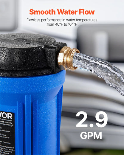 VEVOR RV Water Filtration System, Drinking/Washing Water Filter System for Campers, Remove Sediments, Chlorine, Bad Tastes, Odors, and Most Contaminants, RV Filter for RVs, Boats, Vans - FCLSQBDDZZJDEBTHU001V0 - view 5