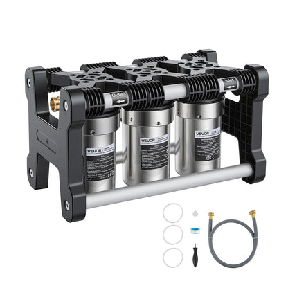 VEVOR RV Water Filter System, 5-Micron 3 Stage Premium RV Water Filtration System with Three Cartridges and 3/4" Fitting for RVs & Campers, Reduces Sediment, Chlorine, Heavy Metals, Odors and More - FCLSQSXDDZZJRD7HL001V0 - view 1
