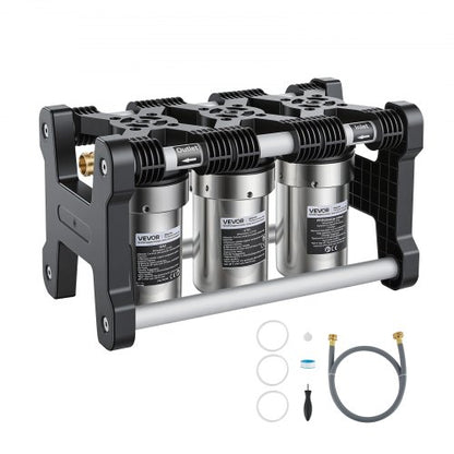VEVOR RV Water Filter System, 5-Micron 3 Stage Premium RV Water Filtration System with Three Cartridges and 3/4" Fitting for RVs & Campers, Reduces Sediment, Chlorine, Heavy Metals, Odors and More - FCLSQSXDDZZJRD7HL001V0 - view 2