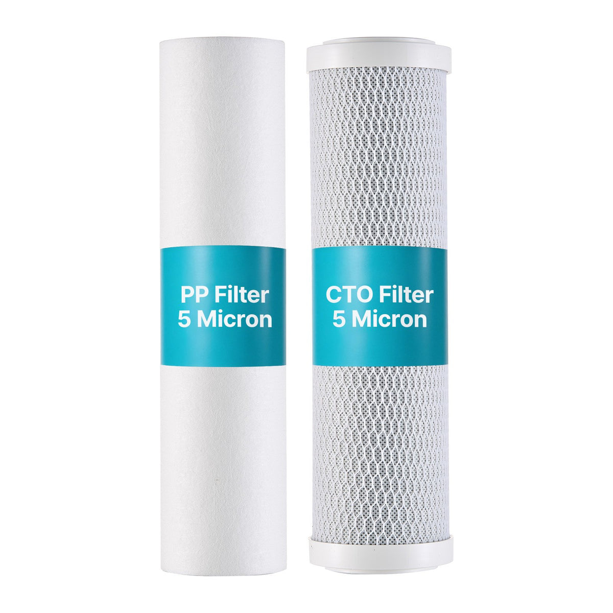 VEVOR RV Water Filter Replacement Cartridge, 5-Micron 2 Pack Dual Stage Premium RV Water Filtration Replacement Cartridge for 2.5" x 10" Filter Housing, Reduces Sediment, Particles, Chlorine, Odors - FCLSQTHLXSPSOEMQ1001V0 - view 1