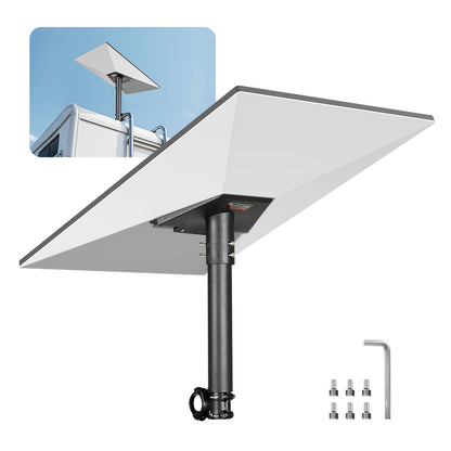 VEVOR Starlink RV Ladder Mount, 360°Adjustable Angle Mounting Standard Gen 3 Pipe Kit, Heavy-Duty Steel Extra Short Starlink RV Ladder Adapter, Compatible with Gen3 and V3, Easy to Assembly, Black - FCPTAZKSDXLTYLU16001V0 - view 1
