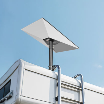 VEVOR Starlink RV Ladder Mount, 360°Adjustable Angle Mounting Standard Gen 3 Pipe Kit, Heavy-Duty Steel Extra Short Starlink RV Ladder Adapter, Compatible with Gen3 and V3, Easy to Assembly, Black - FCPTAZKSDXLTYLU16001V0 - view 9