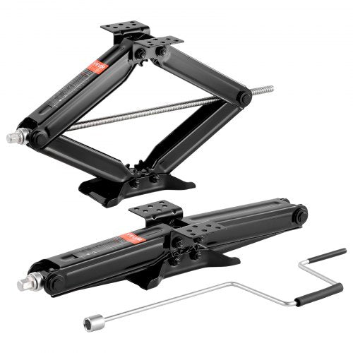 VEVOR 5000 lbs RV Scissor Jacks, 4-23.4 in RV Stabilizer Leveling Scissor Jacks, Set of 2, Heavy Duty Stabilizer Jack with Crank Handle, Socket and Bubble Levels, Not Easily Bent or Deformed - FCWDQJD2JZ50HML55001V0 - view 2