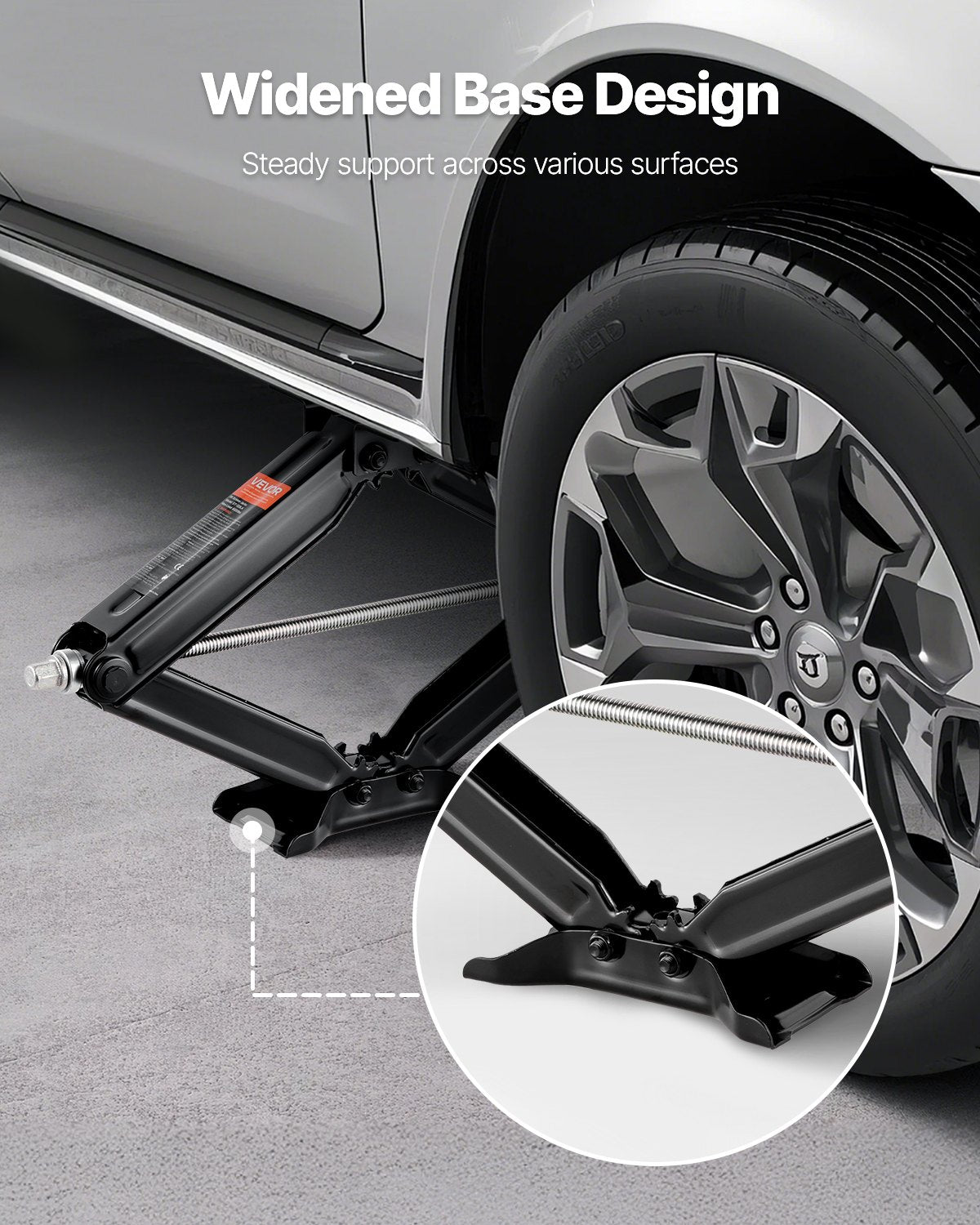 VEVOR 5000 lbs RV Scissor Jacks, 4-23.4 in RV Stabilizer Leveling Scissor Jacks, Set of 2, Heavy Duty Stabilizer Jack with Crank Handle, Socket and Bubble Levels, Not Easily Bent or Deformed - FCWDQJD2JZ50HML55001V0 - view 6