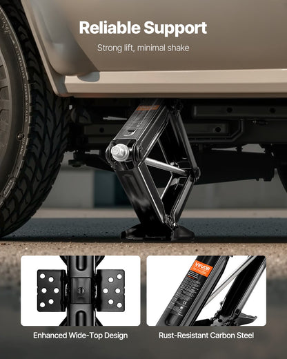 VEVOR 6500 lbs RV Scissor Jacks, 4-23.4 in RV Stabilizer Leveling Scissor Jacks, Set of 2, Heavy Duty Stabilizer Jack with Crank Handle, Socket and Bubble Levels, Not Easily Bent or Deformed - FCWDQJD2JZ657FLGX001V0 - view 5