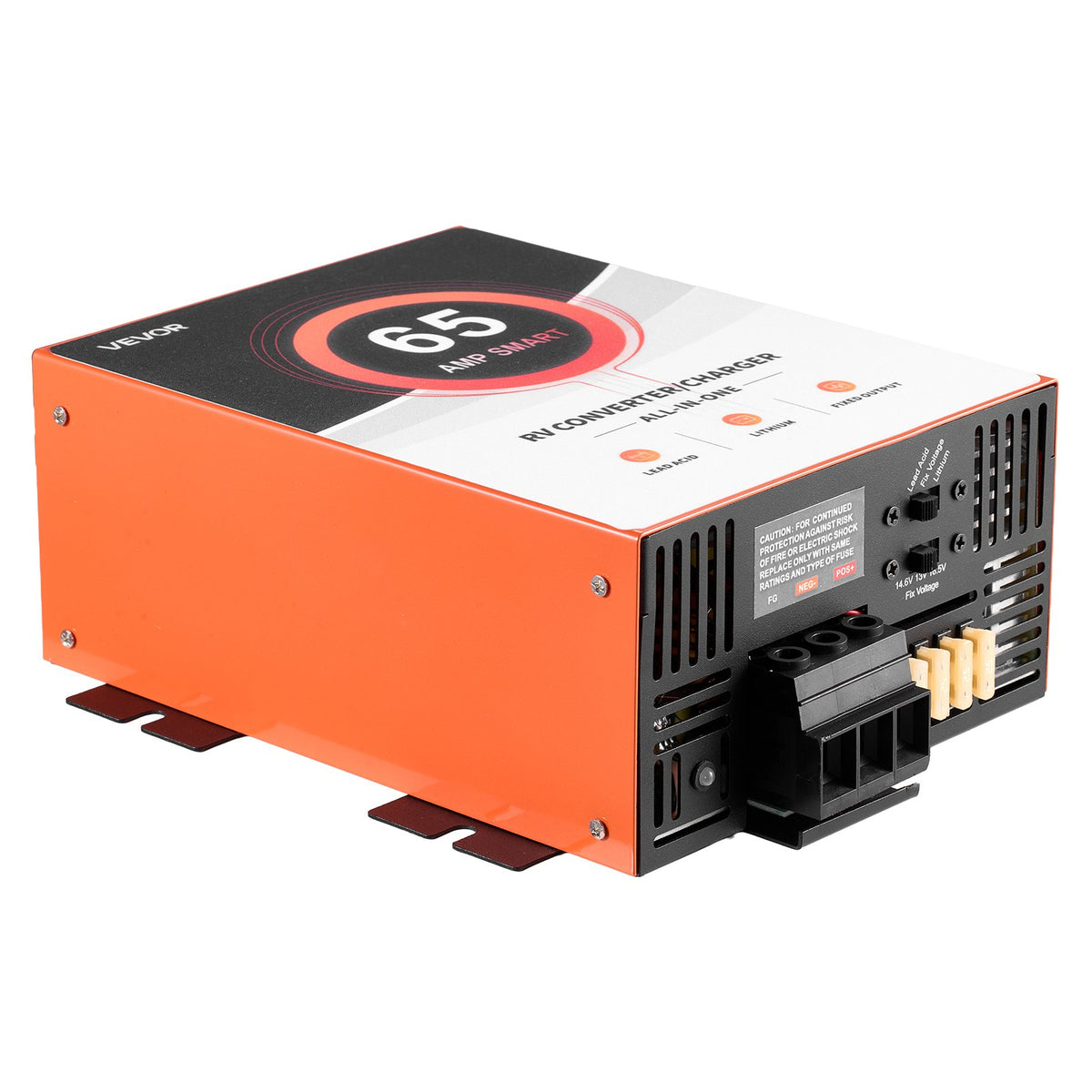 VEVOR RV Power Converter, 65 Amp, 110V AC to 12V DC RV Converter Battery Charger, Multi Stage Smart Charging, 13V to 16.5V Operating Range