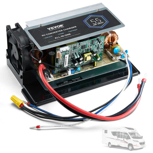 VEVOR WF-8955-AD-MBA Main Board Assembly, 55 Amp, Three-Stage RV Power Converter Replacement Unit, Compatible with Lithium Lead Acid Battery, Fit for WF-8955