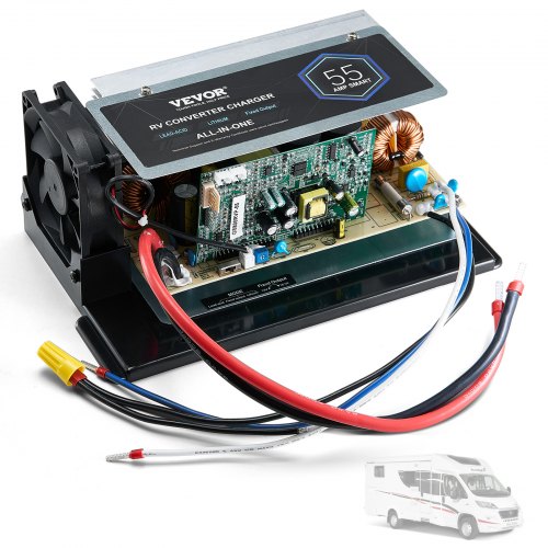 VEVOR WF-8955-AD-MBA Main Board Assembly, 55 Amp, Three-Stage RV Power Converter Replacement Unit, Compatible with Lithium Lead Acid Battery, Fit for WF-8955, Parallax 7145 & 7145 Series Converters - FCZLQZBMZ12VWAYMSV1 - view 2