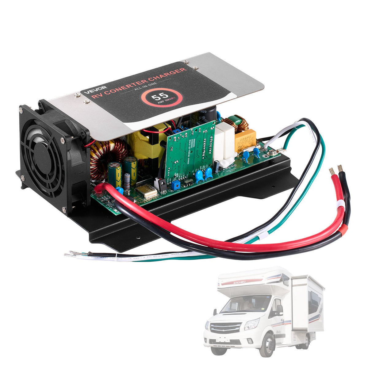 VEVOR WF-8955-AD-MBA RV Power Converter, 55 Amp, DC Main Board Assembly Replacement Unit, Multi-Stage Smart Charge for Lithium Lead Acid Battery, for WF-8955, WF-8955-AD, and Parallax 7145 7155 Series - FCZLQZBMZ55A0N70T001V1 - view 1