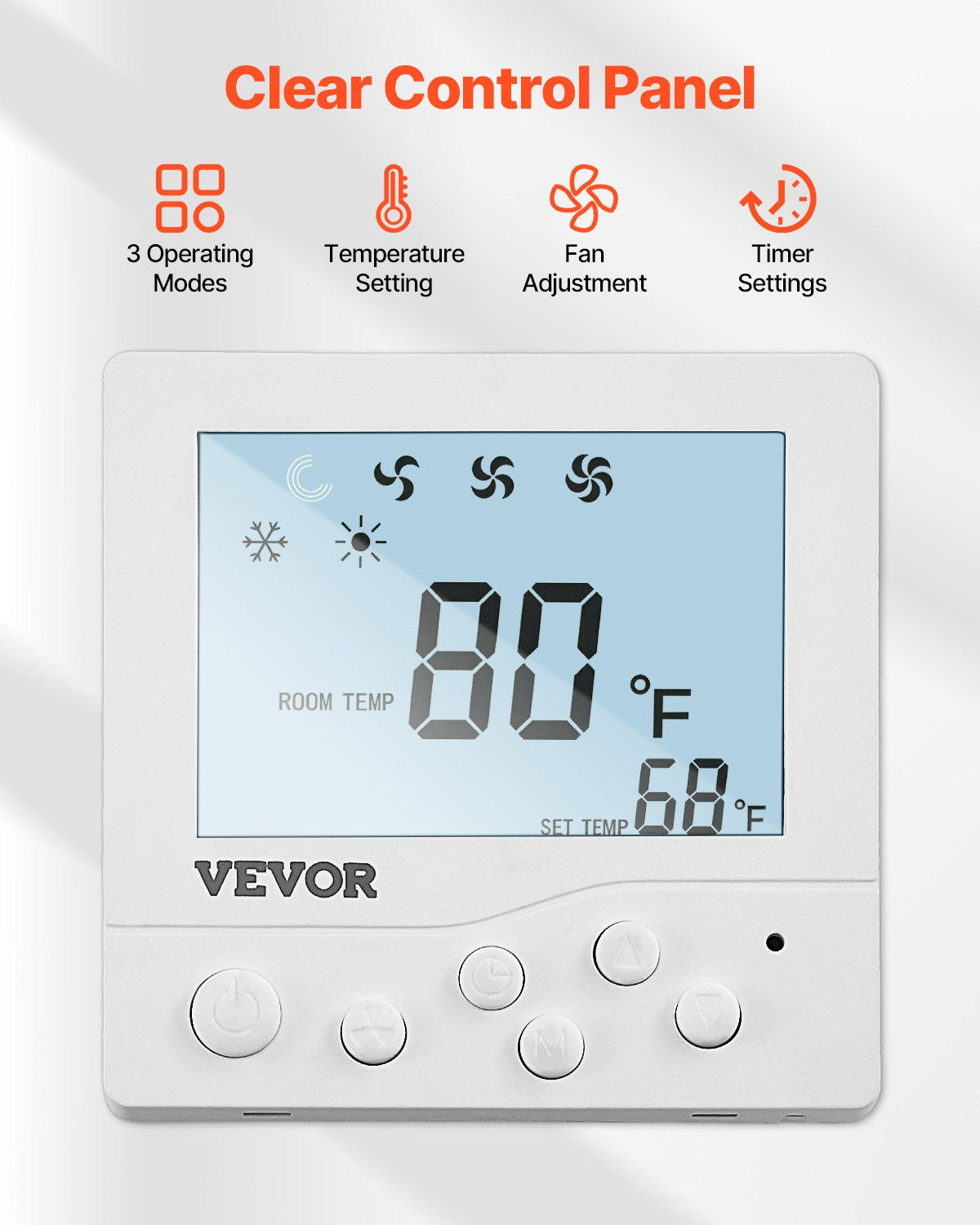 VEVOR RV Air Conditioner, 13500 BTU Non-Ducted Rooftop RV AC Unit, 65 dB Quiet Design, Including Air Distribution Box, Operation Panel and Installation Hardware, for Campers, Vans, Trailers, White - FCZYKDBZXDL1X99NDV6 - view 4