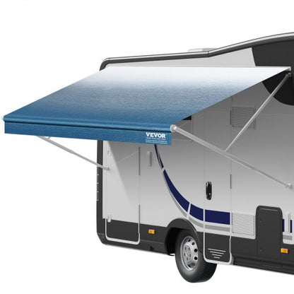 VEVOR RV Awning Fabric Replacement, 13'2" Fabric Length for 14' Awning, Heavy Duty 3-Ply 16oz PVC Camper Awning Fabric, Waterproof & UV Protection Outdoor Canopy for RV, Trailer, Motorhome, Blue Fade - FCZYPML14YC0LHOCBV0 - view 2