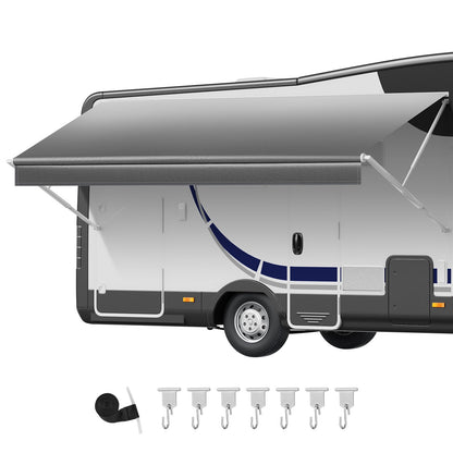 VEVOR RV Awning Fabric Replacement, 16' (Fabric 15'2") 18 oz Heavy-Duty Weatherproof Vinyl Camper Awning Replacement, UPF50+ Protection Waterproof Outdoor Canopy for RV, Motorhome, Trailer, Gray Fade - FCZYTHMLSP16MFMGO002V0 - view 10