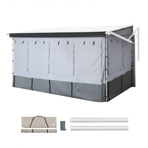 VEVOR RV Awning Sun Shade Room - Compatible with 16 -17 ft Awnings, RV Awning Sun Shading Room with Door & Ventilated Mesh Windows, Sunproof & Windproof Three-Sided Enclosure Tent for RV Camping - FCZYXWSMBWWCTUI9L001V0 - view 2