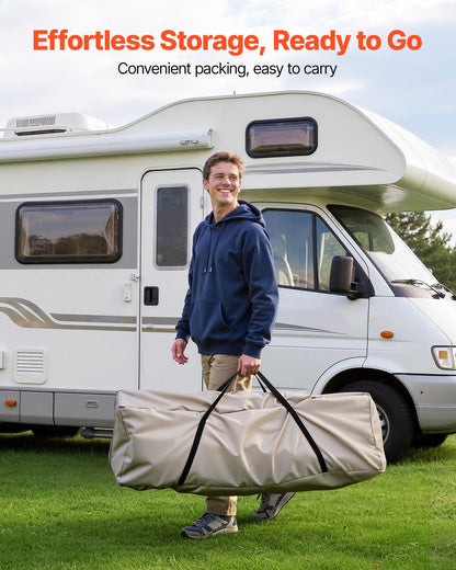 VEVOR RV Awning Sun Shade Room - Compatible with 16 -17 ft Awnings, RV Awning Sun Shading Room with Door & Ventilated Mesh Windows, Sunproof & Windproof Three-Sided Enclosure Tent for RV Camping - FCZYXWSMBWWCTUI9L001V0 - view 9