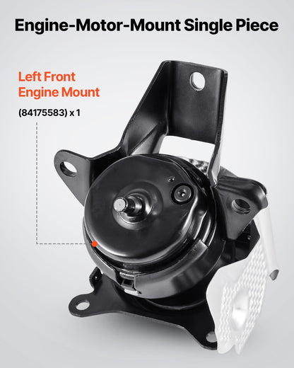 VEVOR Engine Motor Mount Replacement, Left Front Engine Mount, Universal Compatible with 2014–2018 Chevrolet Silverado 1500 5.3L V8, Secure Support, Heavy-duty Aluminum Construction, Black - FDJMDZJ1JTPNUX06W001V0 - view 3