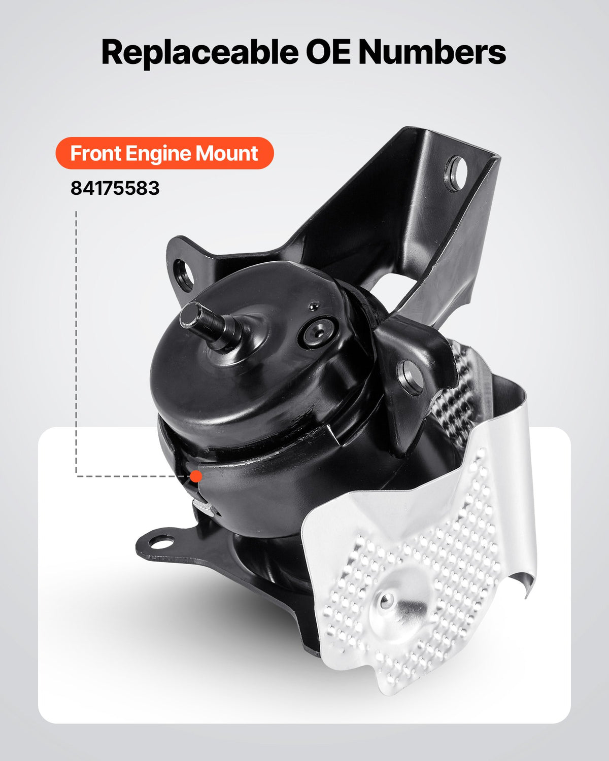VEVOR Engine Motor Mount Replacement, Left Front Engine Mount, Universal Compatible with 2014–2018 Chevrolet Silverado 1500 5.3L V8, Secure Support, Heavy-duty Aluminum Construction, Black - FDJMDZJ1JTPNUX06W001V0 - view 4
