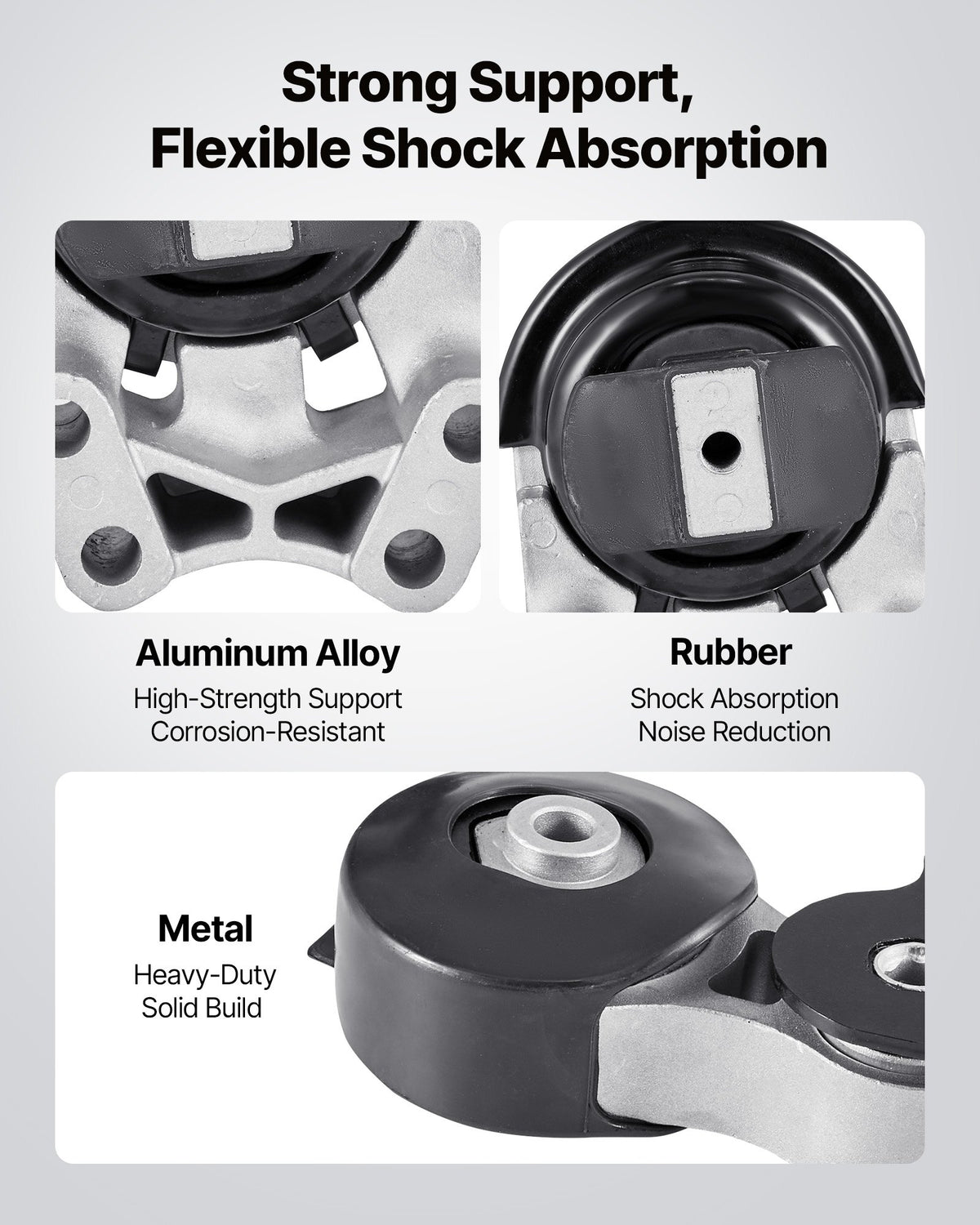 VEVOR Engine and Transmission Motor Mount Kit Replacement, Set of 3, Compatible with 2007–2014 Ford Edge 3.5L, Replace OE# A5342, A5431, A5605, Secure Support - FDJMDZJ3JTPNEUVV7001V0 - view 6