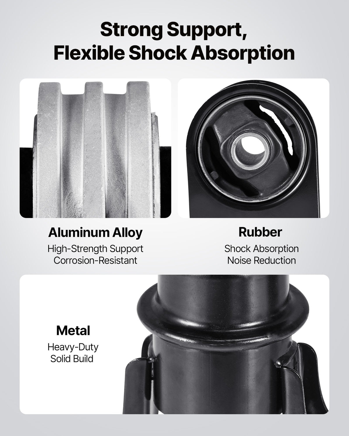 VEVOR Engine Motor Mount and Transmission Mount Kit Replacement, Set of 4, Compatible with 2009–2012 Ford Escape 2.5L L4, Replace OE# A5446, A5481, A5412, A5441, Secure Support - FDJMDZJ4JTPNBIR3K001V0 - view 6