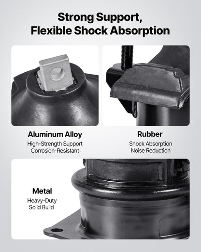 VEVOR Engine Motor Mount and Transmission Mount Kit Replacement, Set of 6, Compatible with 2003–2007 Honda Accord 3.0L V6, Replace OE# A4526HY, A4517, A4527HY, A4524, A4544, A4525, Secure Support - FDJMDZJ6JTPNYL394001V0 - view 6