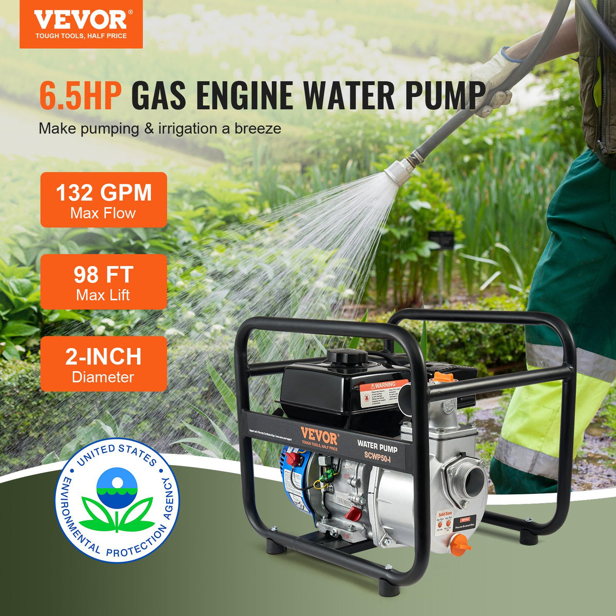 VEVOR Engine Driven Pumps - Select Your Configuration - FDJQDBKZJ2YCXT4BJV0 - view 2