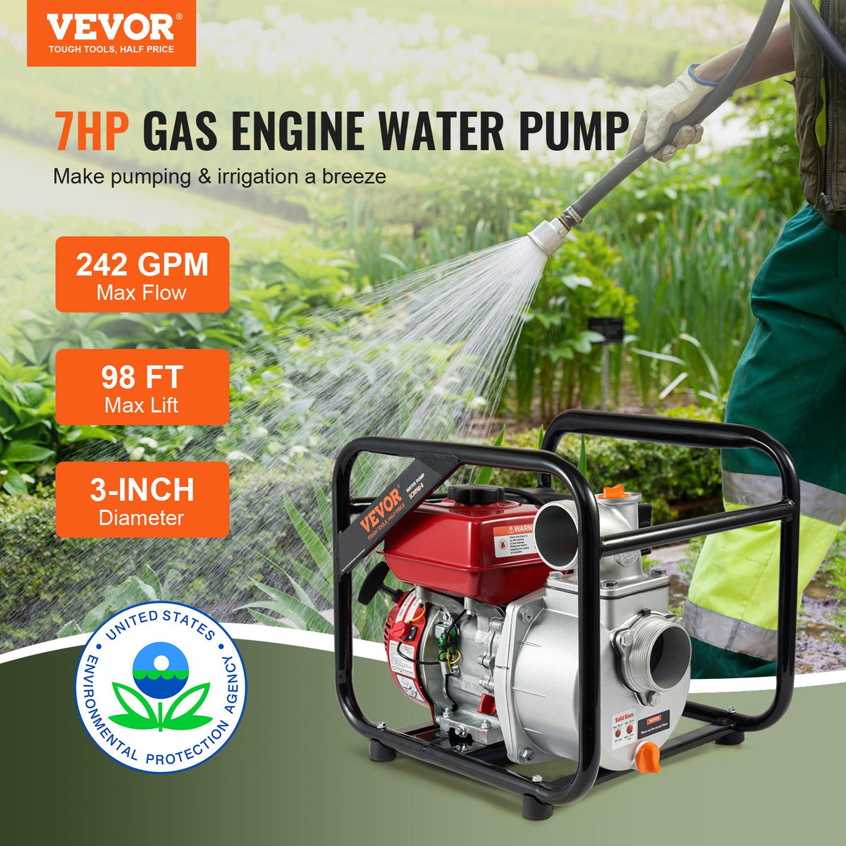 VEVOR Engine Driven Pumps - Select Your Configuration - FDJQDBKZJ3YCOK0DPV0 - view 2