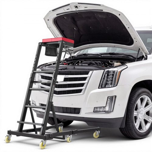 VEVOR Top Automotive Creeper 48"-64" Adjustable with Folding Mechanical Arm, Foldable High Top Engine Creeper, 400LBS Heavy-Duty Support, Stable H-Shaped Base, 6-Wheel Smooth Rolling for Auto Repair - FDJXCTYHXHXK5ZB5D001V0 - view 2