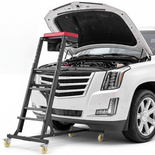 VEVOR Top Automotive Creeper 48"-64" Adjustable with Folding Mechanical Arm, Foldable High Top Engine Creeper, 400LBS Heavy-Duty Support, Stable I-Shaped Base, 4-Wheel Smooth Rolling for Auto Repair - FDJXCTYIXKZDZ5PUM001V0 - view 2