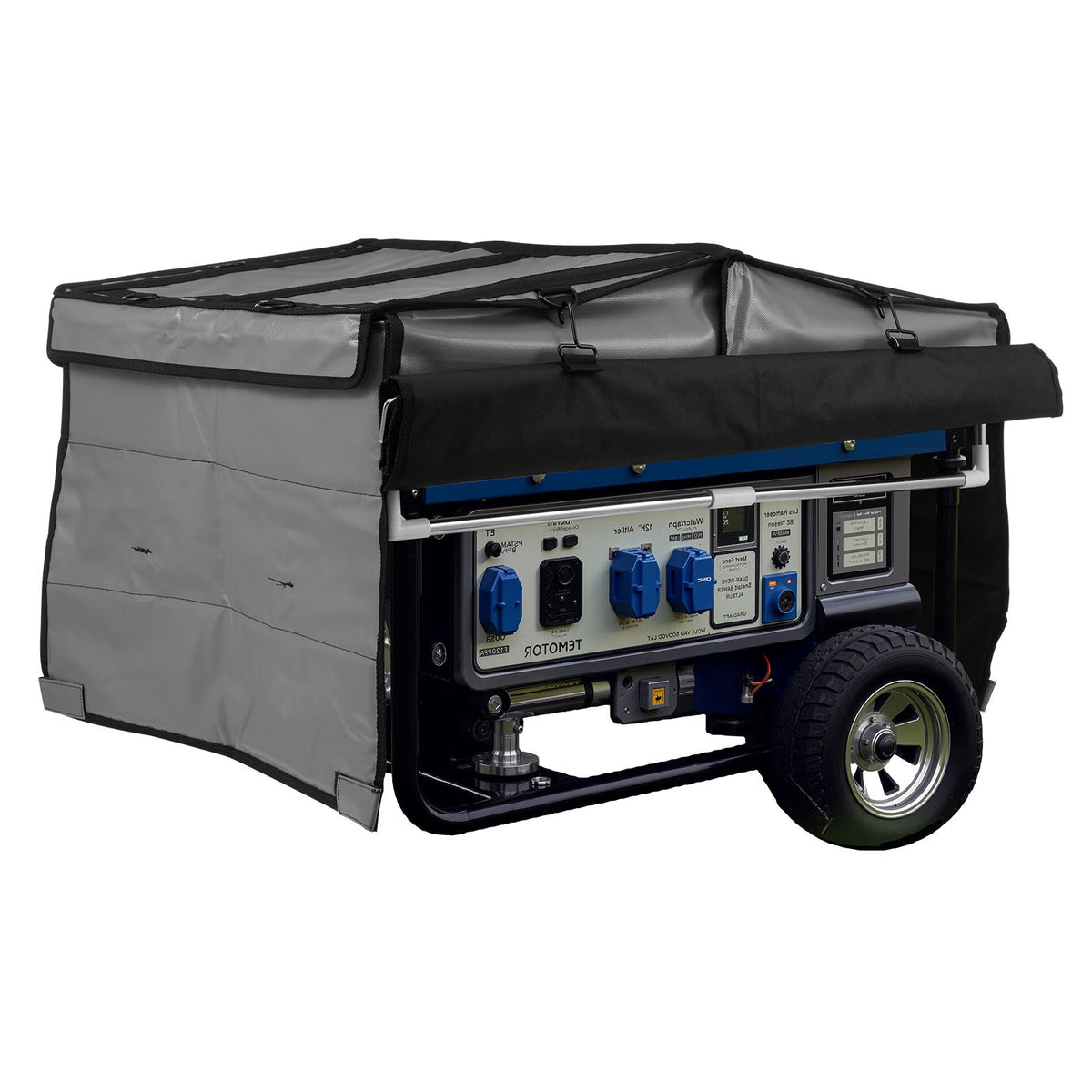 VEVOR Generator Cover, 34 x 26 x 21 Inch Waterproof Universal Generator Cover for Most Generators 3500-12000 Watt, Portable Generator Running Cover with Heavy Duty Thicken 420D Oxford Fabric, Grey - FDJYXZ332551SDIBJ001V0 - view 10